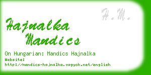 hajnalka mandics business card